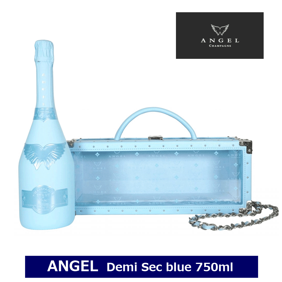 エンジェル シャンパン ドゥミセック ブルー 正規品 送料無料 ANGEL CHAMPAGNE NV Demi Sec バニティボックス デミセック  blue 水色 | てっぱJAPAN