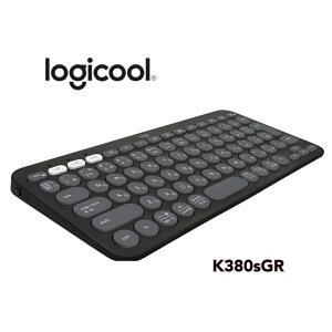  Logicool CXL[{[h PEBBLE KEYS 2 K380sGR ^ y 415g ^ Bluetooth Logi Bolt  L[{[h Easy-Switch {z dr36P Ot@Cg WN[