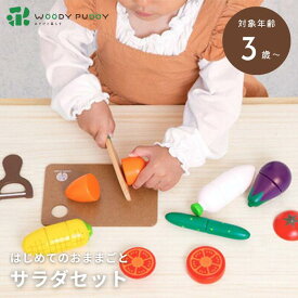 ●はじめてのおままごと 木のおもちゃ ままごと ウッディプッティ サラダセット G05-1211 WOODYPUDDY おままごとキッチン 木のおままごと 木のままごと 食材 マグネット 子供 出産祝い 木製 磁石 知育玩具 幼児 プレゼント 正規品 ギフト プレゼント