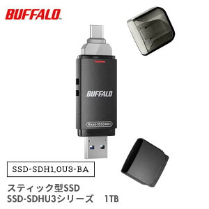 �� BUFFALO �X�e�B�b�N�^SSD SSD-SDHU3�V���[�Y 1TB SSD-SDH1.0U3-BA �u���b�N �o�b�t�@���[