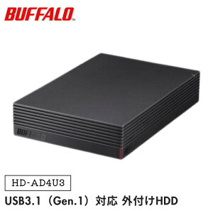 �� BUFFALO �O�t���n�[�h�f�B�X�N 4TB HD-AD4U3 �e���r�^��/PC/PS4/4K�Ή� �É�&�R���p�N�g ���{�� �̏�\�� �݂܂��荇�} �o�b�t�@���[