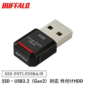 �� BUFFALO �|�[�^�u��SSD SSD-PST1.0U3BA/N 250GB USB3.2Gen2 600MB/s �u���b�N �o�b�t�@���[