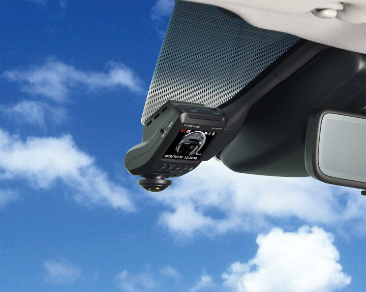 楽天市場】○ COMTEC 車用 ドライブレコーダー 360度全方位+リヤカメラ 