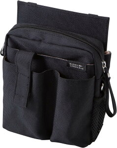 ● Kutsuwa クツワ エプロンバッグ 文具エプロン バッグ ホルダー BE022 ブラック ブルー ネイビー ピンク 多機能 便利 効率アップ 通勤 通学 買い物 軽い スリム すっきり ポケット 正規販売店