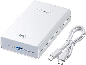  Sanwa Supply PoE-USB Type-CϊA_v^ LAN-ADPOEC(PD60WdElbg[NʐMΉ) TTvC