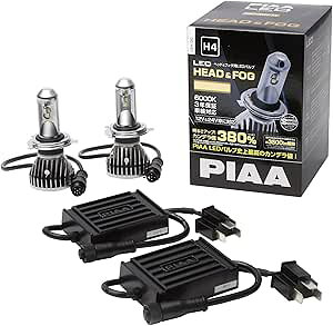  PIAA wbhCg/tHOCgp LEDou LEH120 H4 6000K 92000cd 3500lm ԌΉ 12V/24Vp 24/24W v~AE Or[s