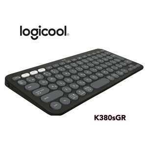 �� Logicool ���C�����X�L�[�{�[�h PEBBLE KEYS 2 K380sGR ���^ �y�� 415g ���^ Bluetooth Logi Bolt ���� �L�[�{�[�h Easy-Switch ���{��z�� �d�r����36�P�� �O���t�@�C�g ���W�N�[��