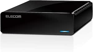 �� ELECOM �O�t���n�[�h�f�B�X�N 4TB ELD-FTV040UBK �u���b�N USB3.2(Gen1) �e���r�^��/�p�\�R���Ή� �É��t�@�����X�݌v �G���R��