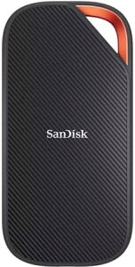 �� SanDisk �|�[�^�u��SSD SDSSDE82-2T00-J25 USB-C�ڑ� Extreme PRO with USB4 Portable SSD �u���b�N 2TB �T���f�B�X�N