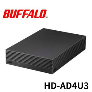 �� BUFFALO �O�t���n�[�h�f�B�X�N 4TB HD-AD4U3 �e���r�^��/PC/PS4/4K�Ή� �É�&�R���p�N�g ���{�� �̏�\�� �݂܂��荇�} �o�b�t�@���[