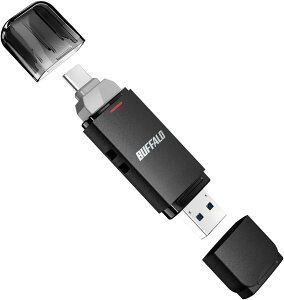 �� BUFFALO �X�e�B�b�^�C�vSSD SSD-SDH250U3BA/D USB3.2(Gen2) Type-C/ A�R�l�N�^�[���Ή� ������ 250GB �o�b�t�@���[