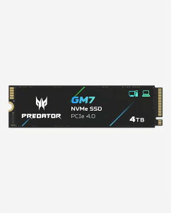 �� Acer Predator M.2 ����SSD 4TB GM7 NVMe2.0 2280 PCIe Gen4×4 ������(�ő�ǂݎ��F7400MB/s�A�ő发�����݁F6500MB/s)