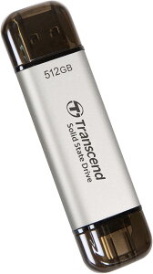 �� Transcend �|�[�^�u��SSD 512GB TS512GESD310S ���� �ő�1050 MB/s USB 10Gbps �V���o�[�g�����Z���h