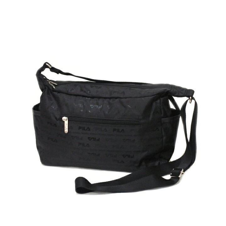 楽天市場】FILA[フィラ] ナイロンショルダーバッグ ブラック ベージュ  