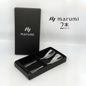 marumi スプーン アイススプーン カトラリー 2本 舌触り 口抜け 手づくり 高級 すくいやすい 18-8ステンレス おしゃれ 鳥取県 食洗器対応 ギフト 雑貨 カフェ風 食器 暮らし