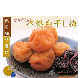 【P10倍&CP5%OFF】特選極上 送料無料 無添加 無着色 紀州南高梅 昔ながらのすっぱい梅干し 500g入り 梅干し 白干し 大粒 うめぼし 免疫力 疲労回復 梅干しのある食卓　梅白湯