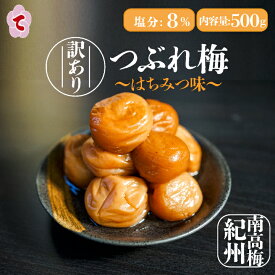 【P10倍&CP5%OFF】送料無料 紀州南高梅 はちみつ味 訳あり 500g 梅干し 免疫力低下 疲労回復 甘酸っぱさ アレンジ500g 塩分8％ 梅白湯 うめぼし 和歌山県産