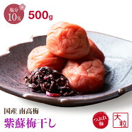 梅干し 訳あり 紫蘇 塩分10% 500g 梅干 紫蘇漬け しそ 紫蘇梅 和歌山県 紀州産 南高梅 訳あり つぶれ 紀…