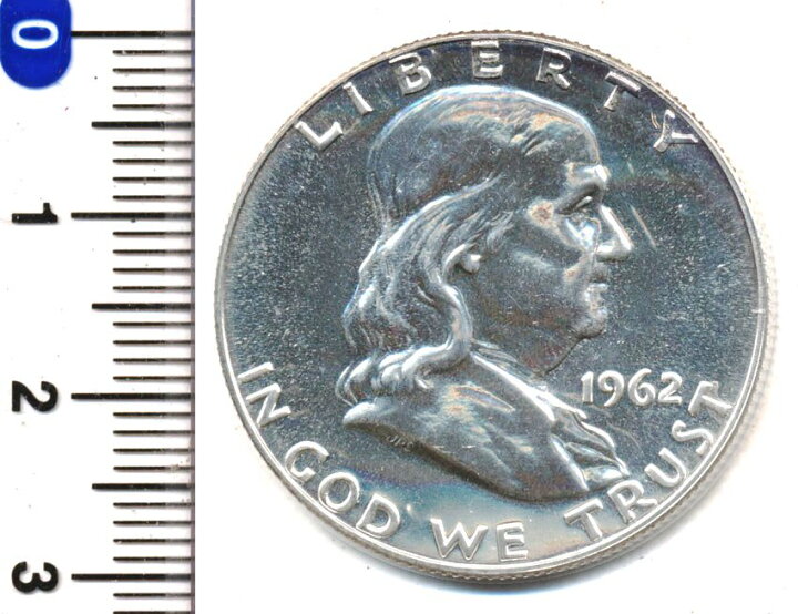 楽天市場】アメリカ 50セント銀貨（フランクリン） 1962 プルーフ 