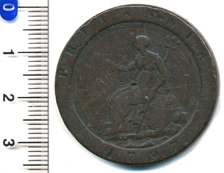 楽天市場】イギリス 1ペニー銅貨（車輪銭） 1797 【寺島コイン 