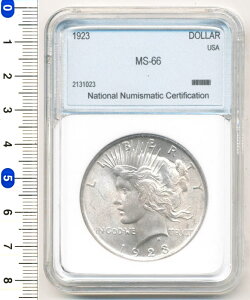 アメリカ　1ドル銀貨（ピース）　1923　MS66　[ NNC ]　【寺島コイン】