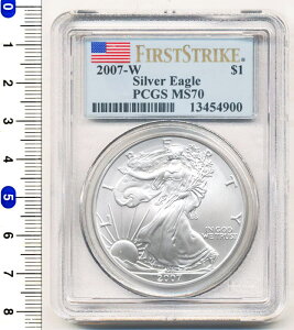 アメリカ　1ドル銀貨（ウォーキングリバティ/イーグル）　2007-W　MS70　FIRST STRIKE　[ PCGS ]　【寺島コイン】