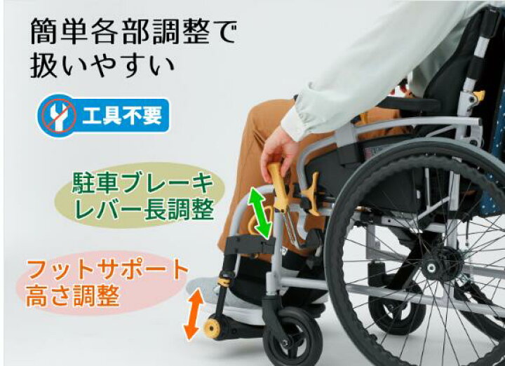 楽天市場】日進医療器 介助式標準車いす NAH-SU1 シン・ ウルトラ 