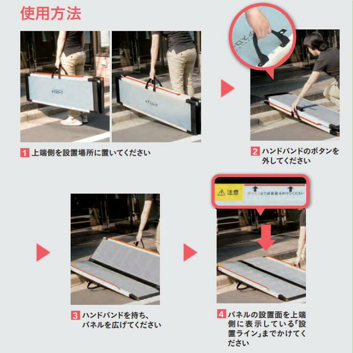 楽天市場】【送料無料】 ケアメディックス 可搬形スロープ 幅70cm×長さ 