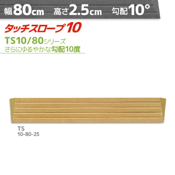 楽天市場】シンエイテクノ タッチスロープ10 TS10-80-25 ゆるやかな 