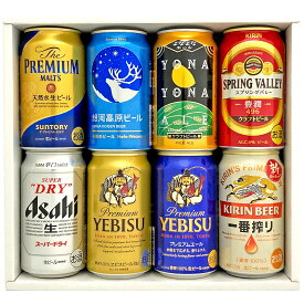 内祝い 御祝 お供え プレミアム・クラフトビール＆定番ビール 国産ビール 豪華バラエティ 飲み比べ ビールギフト 8種8本セット 誕生日プレゼント