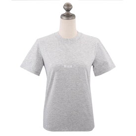 MSGM エムエスジーエム Tシャツ ロゴプリント MDM100 MICRO LOGO T-SHIRT レディース 女性 カットソー クルーネック 丸首 半袖Tシャツ GREY グレー