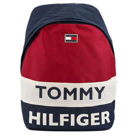 TOMMY HILFIGER トミーヒルフィガー バッグパック かばん カバン 鞄 TC980AE9 TH-811 ACE 男女兼用 リュックサック A4サイズ対応 NAVY/WHITE/RED ネイビー×ホワイト×レッド