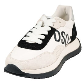 DSQUARED2 ディースクエアード スニーカー S82SN0270 M072 RUNNING SNEAKER メンズ 男性 シューズ 靴 ローカット M1365 WHITE/BLACK ホワイト×ブラック