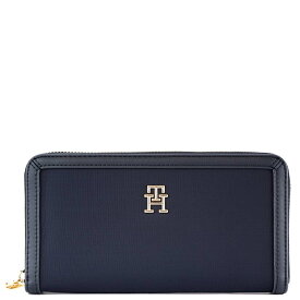 TOMMY HILFIGER トミーヒルフィガー 長財布 2024年春夏新作 AW0AW15749BDS TH ESSENTIAL S LARGE ZA レディース メンズ DW6 SPACE BLUE スペースブルー