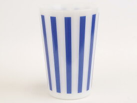 Olde Milk Glass オールドミルクガラス タンブラー ストライプタンブラー BLUE ブルー ミルクホワイト アメリカンスタイル