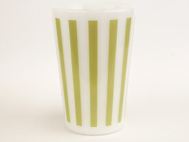 Olde Milk Glass オールドミルクガラス タンブラー ストライプタンブラー C.GREEN シトラスグリーン ミルクホワイト アメリカンスタイル