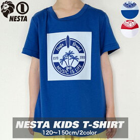 【SALE】＼2点以上で100円OFFクーポン対象／【メール便 送料無料】NESTA KIDS ネスタキッズ ロゴ Tシャツ トップス 子供 キッズ 半袖 クルーネック プルオーバー 子供服 男の子 女の子 カジュアル アメカジ プリント 綿 コットン ダンス ネスタブランド brand NK2222132