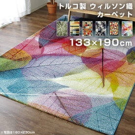 ★最大3000円OFFクーポン★カーペット ウィルトン織 ラグ おしゃれ トルコ製 ラグマット 133×190cm S 角型 長方形 ホットカーペット 床暖房対応 抗菌 防臭 かわいい 玄関マット フロアマット 総柄 起毛 敷きマット マット リビング ダイニング 模様替え 北欧 モダン