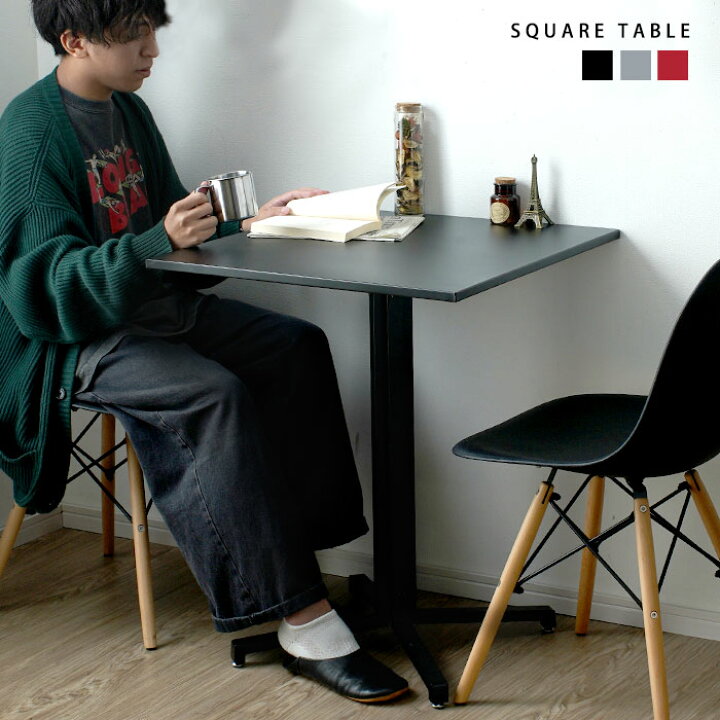 楽天市場】☆3％OFFクーポン配布中☆テーブル 正方形 60×60 一本脚 机 