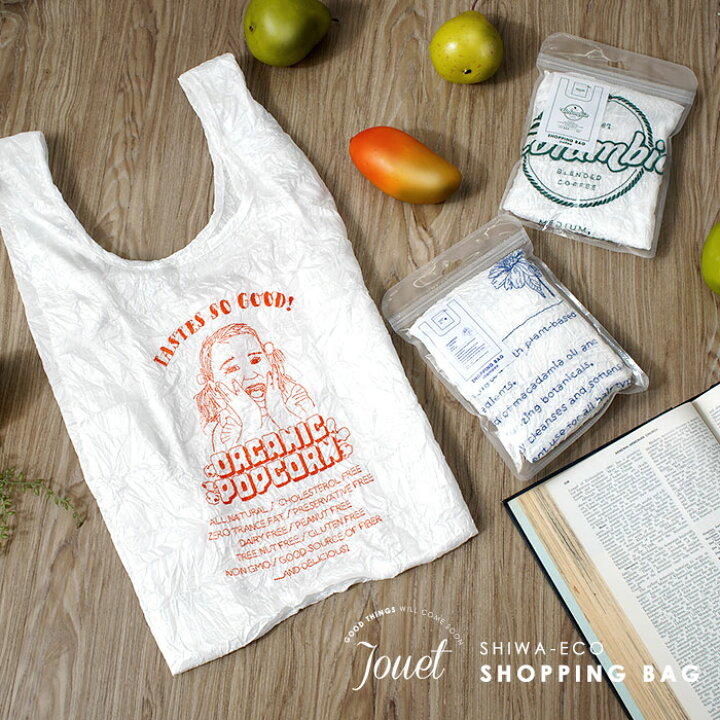 楽天市場 エコバッグ 折りたたみ コンパクト ブランド レジ袋 しわ加工 刺繍 ステッチ イラスト風 ショッピングバッグ トートバッグ レディース おしゃれ コンビニサイズ メンズ 大容量 丈夫 かわいい 折り畳み 大 リサイクル サスティナブル エシカル 激安