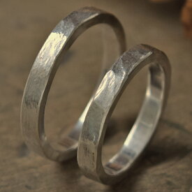 タタきのリング(細) ペアリング ハンドメイド オーダー シルバー 槌目 シンプル 上品 おしゃれ 指輪 Silver 950 マモる 手作り 手づくり ダイヤモンド