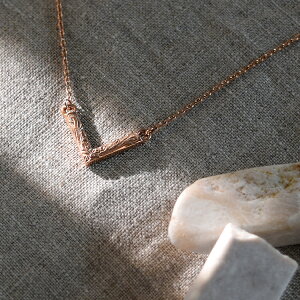 ハワイアンジュエリー ハワイアン ネックレス ステンレス レディース V字 金属アレルギー対応 サージカルステンレス つけっぱなし あずきチェーン ローズゴールドカラー シンプルコーデ 大