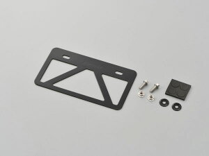 デイトナ(DAYTONA) 軽量ナンバープレートスタビライザー リフレクター無し Sサイズ 原付用角型 ブラック 99638