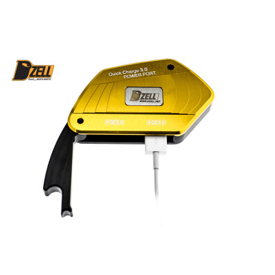 DZELL ディーゼル バイク用USBポート USB ゴールド 大きな割引 TWOポート （訳ありセール 格安） BMW‐R 780211
