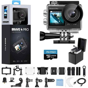 AKASO Brave4pro �A�N�V�����J����4K 20MP SD �J�[�h�Z�b�g
