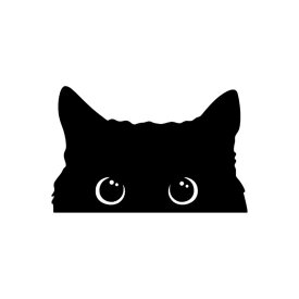 EZBUYGO 車用猫ステッカー 粘着式 猫が覗くビニール 面白いステッカー 車のスタイリング装飾 自動車アクセサリー
