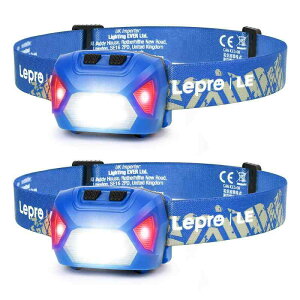 Lepro �w�b�h���C�g LED �w�b�h�����v ���P�x led�w�b�h���C�g �d�r�� 6��_�����[�h �y�ԁ������C�g/�X�|�b�g�E���C�hLED����/SOS�_��/���p�_��22����/IPX4�h��/�p�x������/CE ROHS�F�؍ς݁z �ނ�