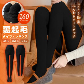 【2点で15％OFFクーポン】裏起毛 レギンス タイツ 160デニール 厚手 黒 冬用 あったかインナー レディース スパッツ ストッキング 暖か ヒート 毛布タッチ 伸縮 ストレッチ ふんわり 柔らか 動きやすい 婦人 保温 防寒 下に履く オフィス ブラック テラコッタ