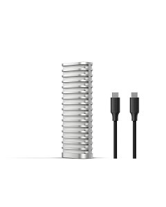TerraMaster D1 SSD �O�t�� M.2 NVMe SSD�P�[�X �A���~�� �h�� �h�o �ϏՌ� USB 3.2 Gen2 10Gbps Type-C �����f�[�^�]�� ��p�A�v������ �X�}�z�o�b�N�A�b�v�Ή� �|�[�^�u�� SSD�G���N���[�W���uSSD�t���Ȃ��v
