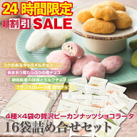 【20%OFF⇒2,533円】母の日 ピーカンナッツ ショコラータ4種 16袋 お菓子 詰め合わせ ナッツ チョコ ご挨…